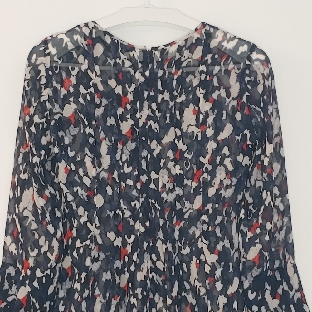 CLUB MONACO 100% silk crop sleeves sheer tunic dress - Picture 5 of 14